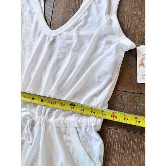 Becca NWT Beach Date Open Back Cover-Up Romper In White Size Small - Picture 9 of 11